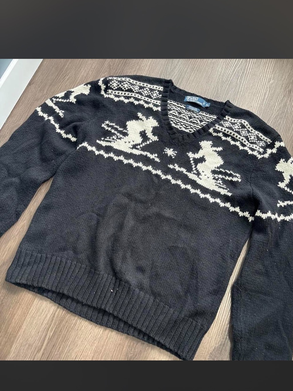 Ralph Lauren Vintage Black and White Sweater